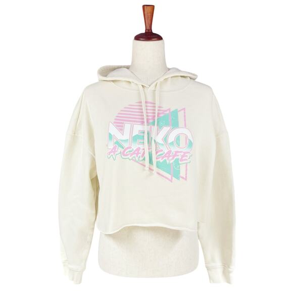 NEKO Seattle Cat Cafe Merch Retro Cropped Hoodie Size M - Picture 1 of 8